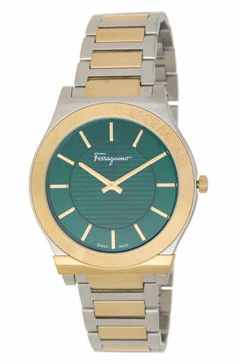 FERRAGAMO Gancini Two-Tone Bracelet Watch, 44mm
