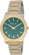 FERRAGAMO Gancini Two-Tone Bracelet Watch, 44mm