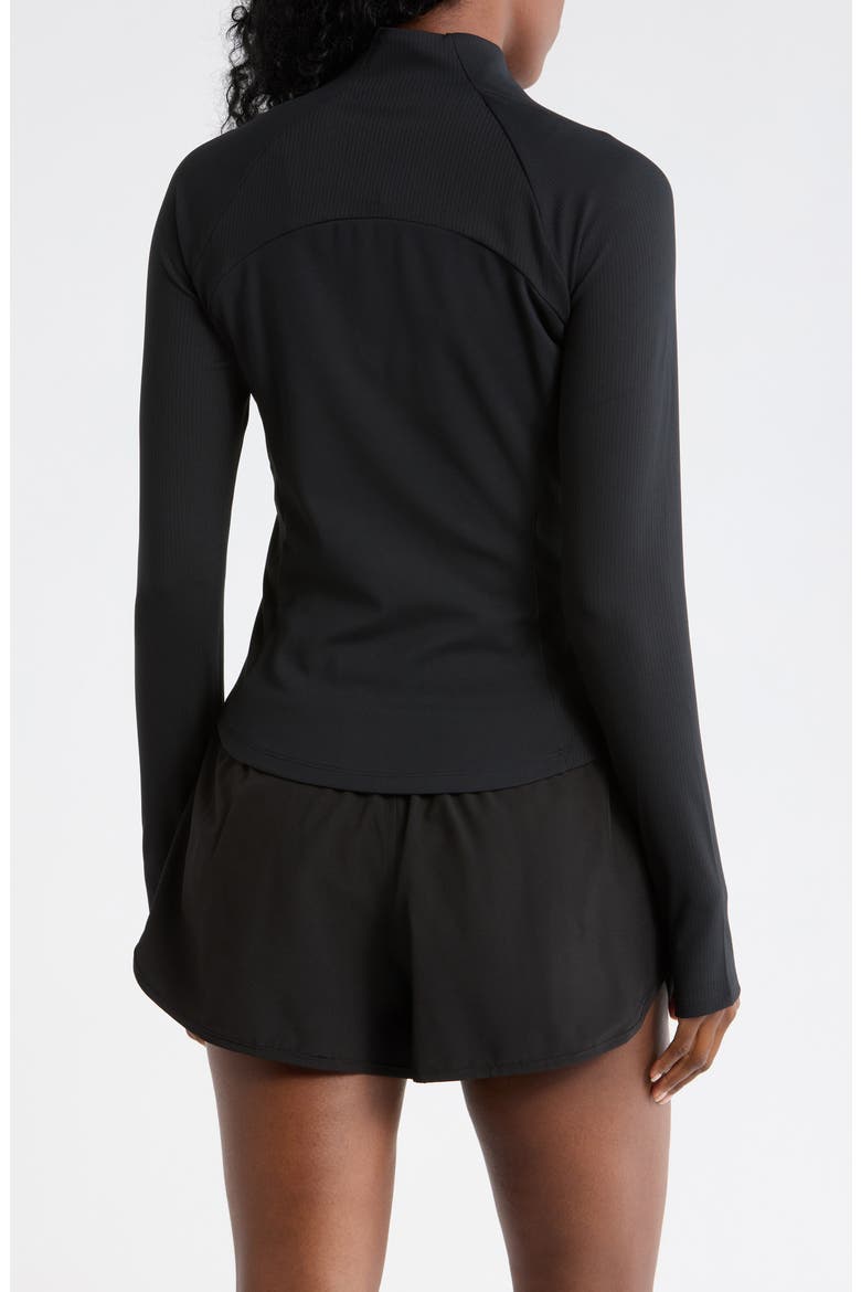 Felix Ribbed Active Jacket, Alternate, color, BLACK