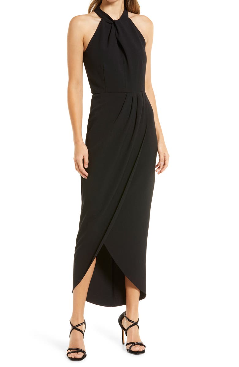Julia Jordan Knot Neck Halter Dress, Main, color, 