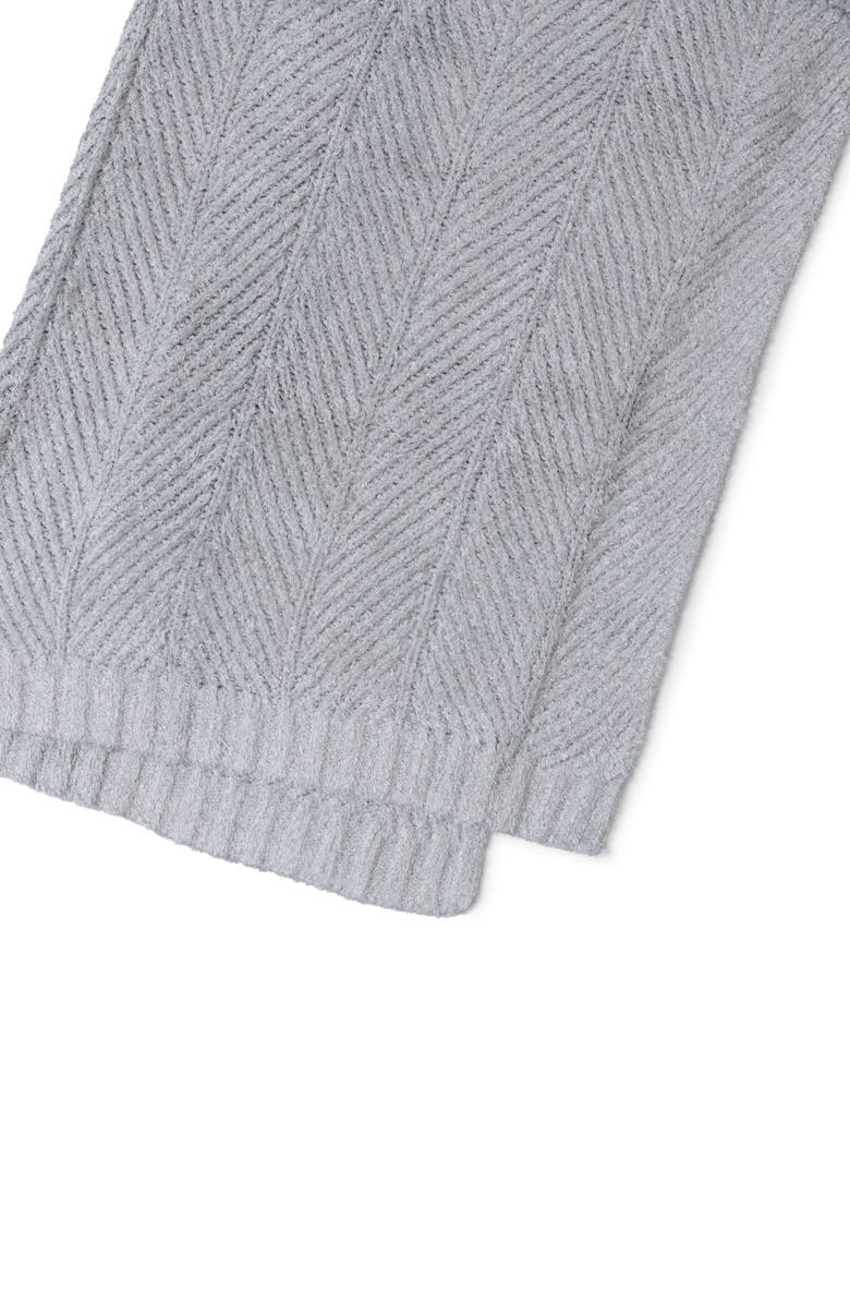 Barefoot Dreams<sup>®</sup> CozyChic<sup>®</sup> Herringbone Throw Blanket, Alternate, color, Silver Sky