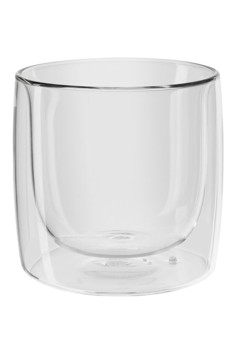 Sorrento Set of 2 Double Wall Bar Glasses, Alternate, color, CLEAR