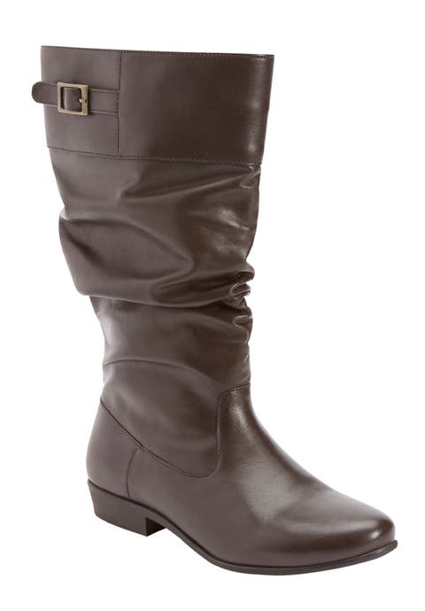 The Monica Wide Calf Leather Boot (Wide Widths Available)