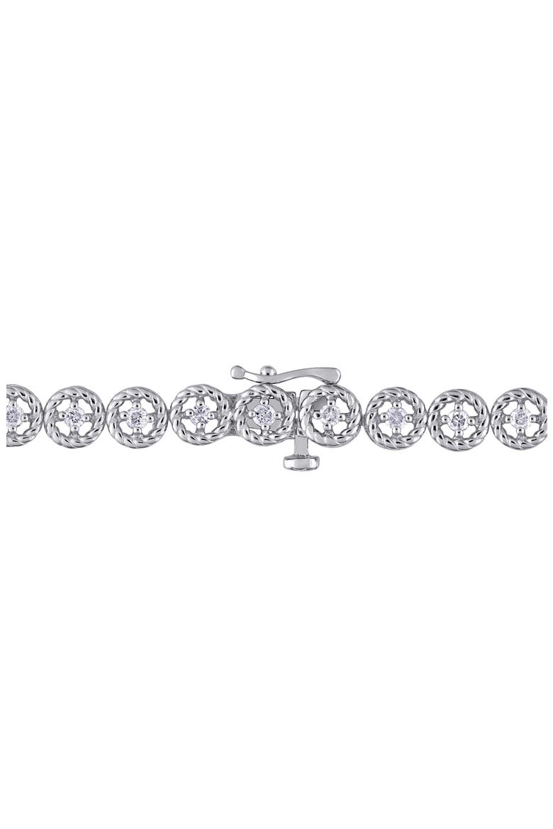 Diamond Tennis Bracelet - 0.99ct., Alternate, color, SILVER