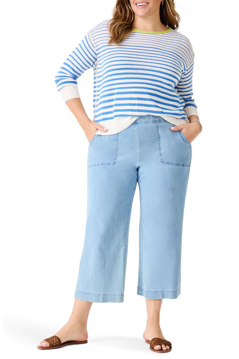 Supersoft Striped Up Sweater, Main, color, BLUE MULTI