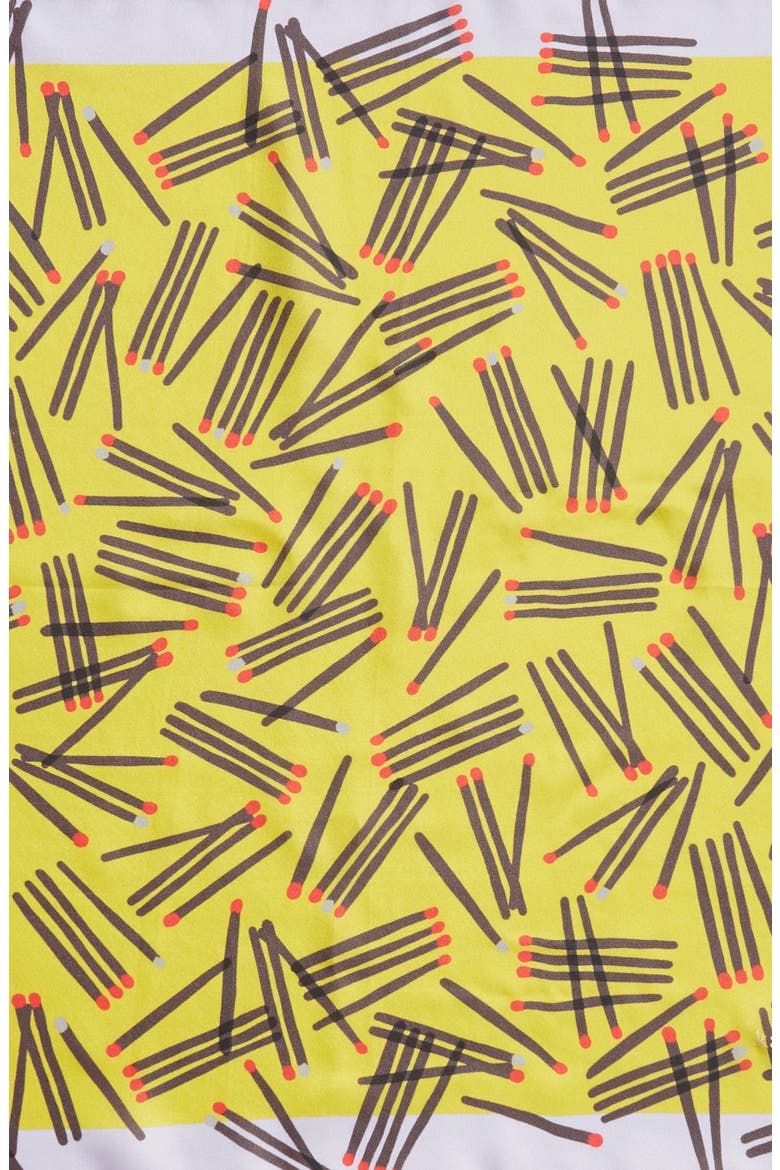 matches print silk scarf, Alternate, color, CHARTREUSE