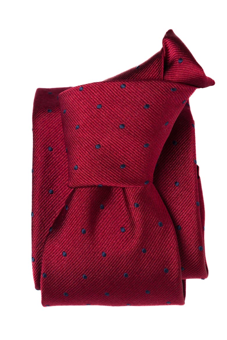 Pisa - Extra Long Silk Jacquard Tie for Men, Alternate, color, Burgundy