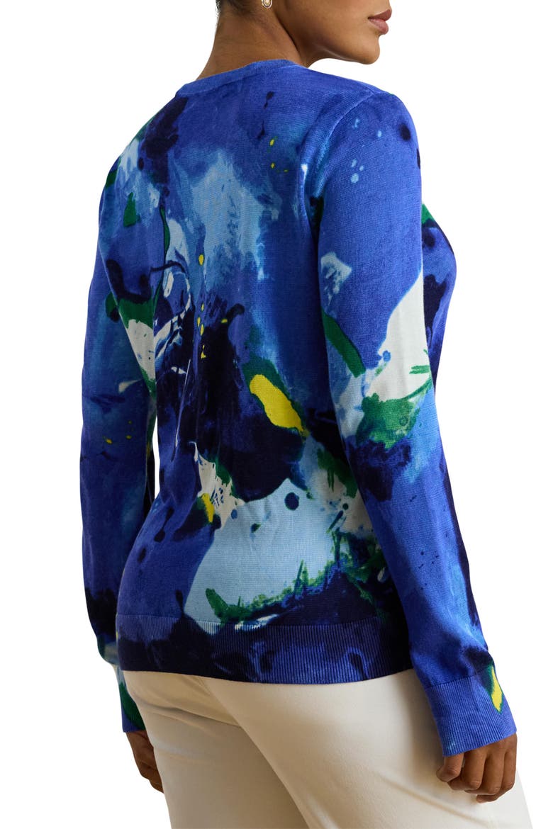 Floral Sweater, Alternate, color, BLUE MULTI