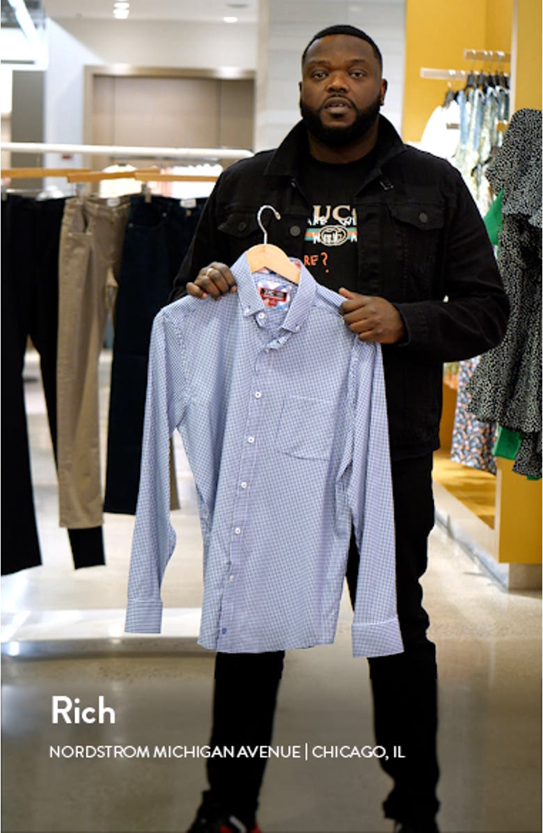 XC4<sup>®</sup> Classic Fit Gingham Stretch Button-Down Shirt, sales video thumbnail