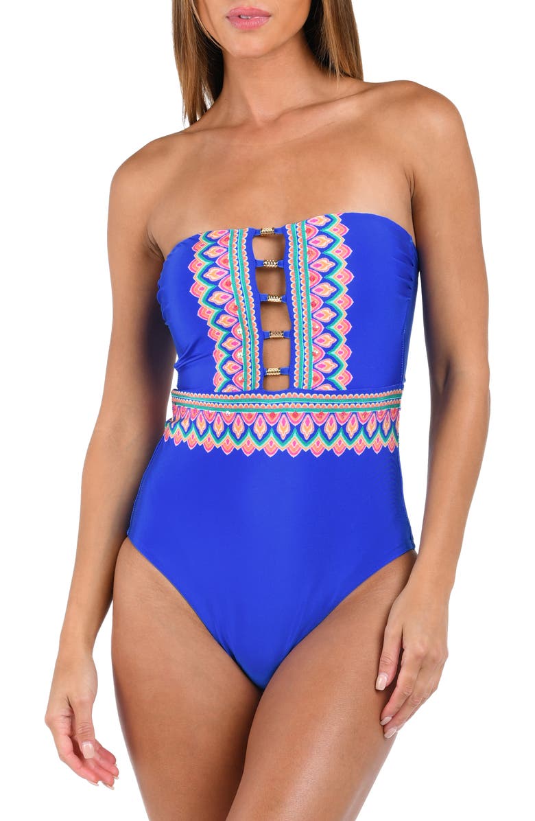 Sunshine 79 Jewel Cutout One-Piece Swimsuit, Alternate, color, Marina
