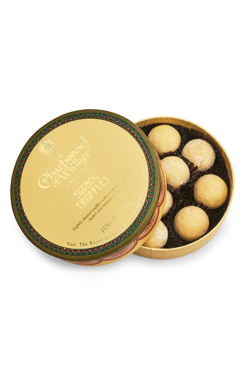 Charbonnel et Walker Eggnog Truffles in Gift Box, Main, color,