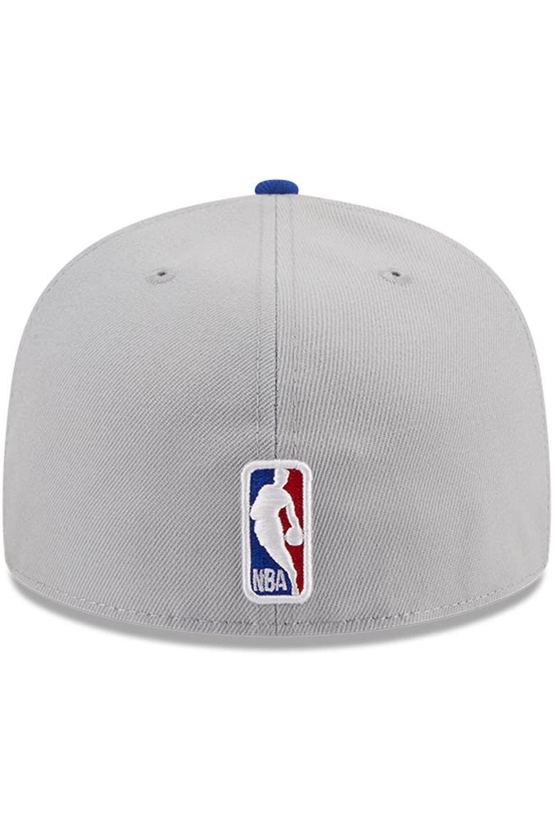 Men's New Era Gray/Blue Dallas Mavericks Tip-Off Two-Tone 59FIFTY Fitted Hat, Alternate, color, Gray