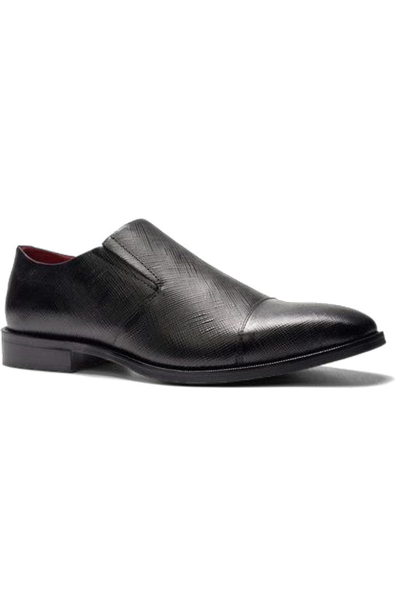 CARLOS SANTANA Eclipse Cap Toe Loafer, Alternate, color, Black Leather