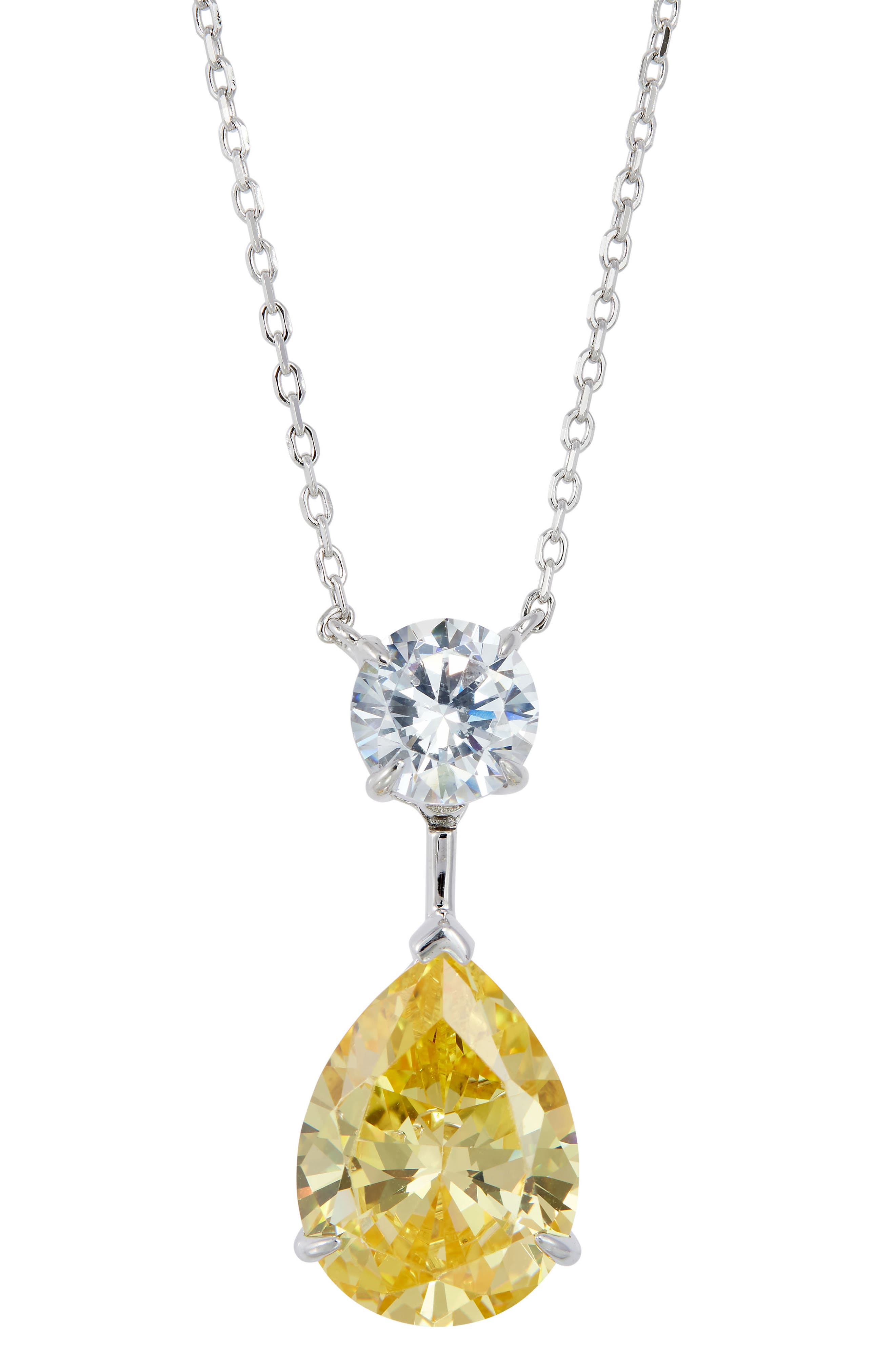 SAVVY CIE JEWELS Cubic Zirconia Y-Necklace