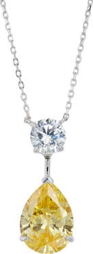 SAVVY CIE JEWELS Cubic Zirconia Y-Necklace
