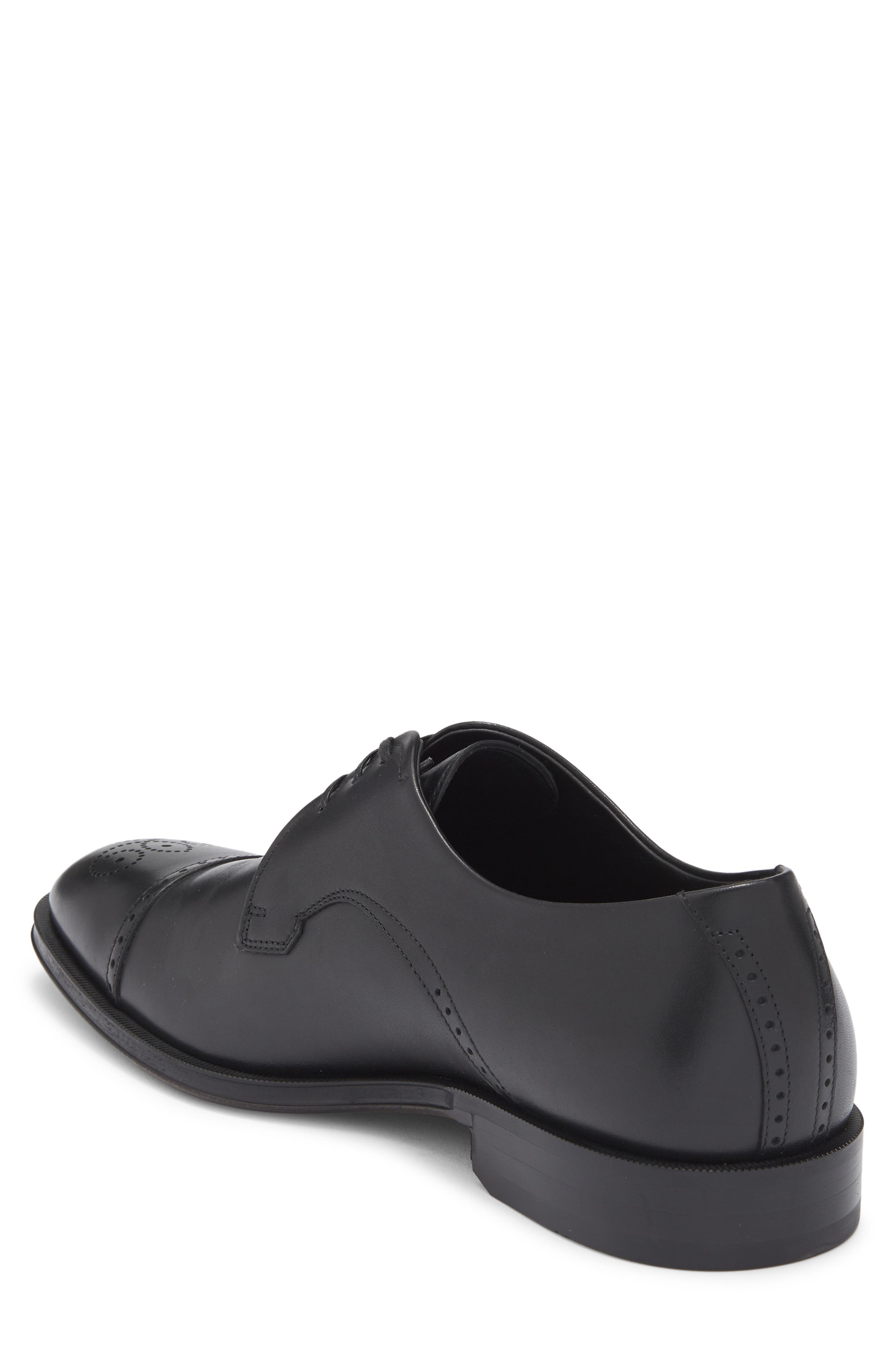 BOSS Derrek Brogue Cap Toe Derby, Alternate, color, Black