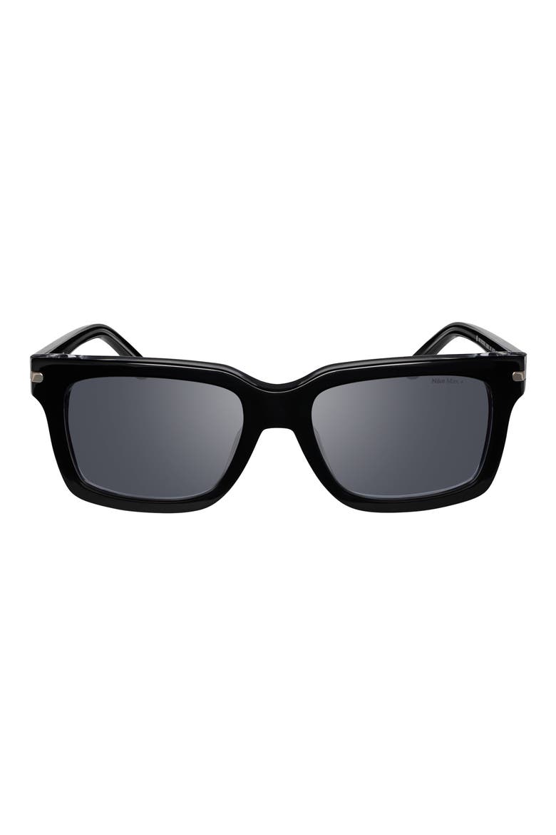 Crescent I 54mm Rectangular Sunglasses, Alternate, color, BLACK / GREY