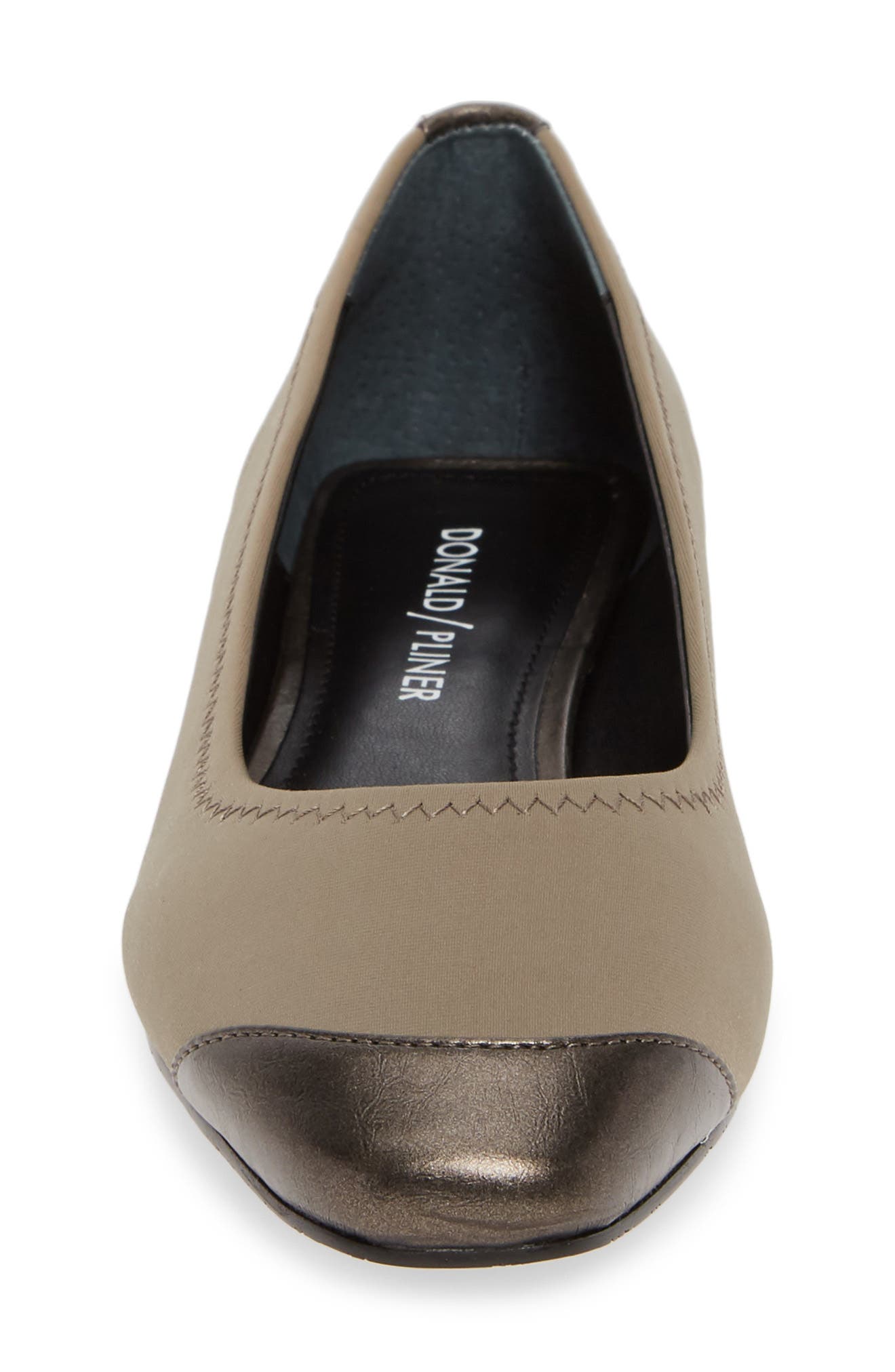 Issa Cap Toe Flat, Alternate, color, DARK TAUPE FABRIC