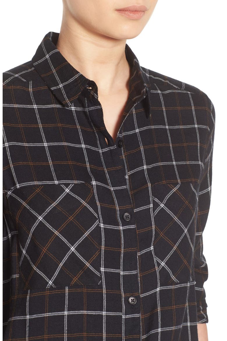 Plaid Tunic Shirt, Alternate, color, BLACK SUZY PLAID