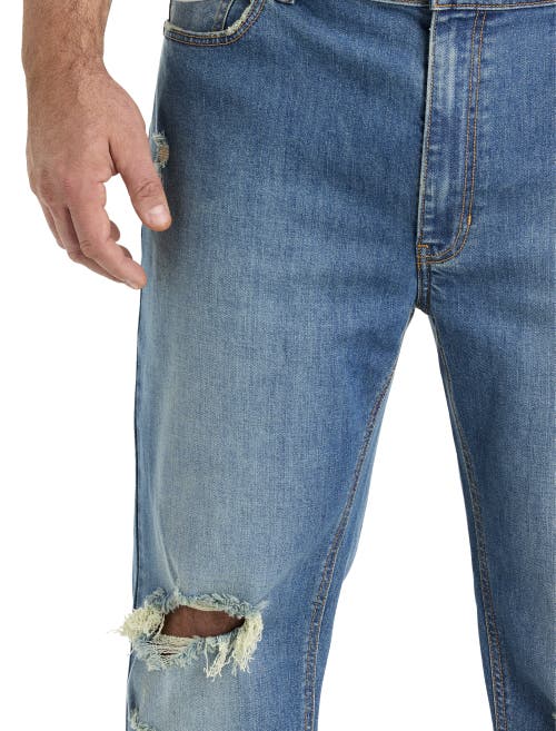 TRUE NATION BY DXL TRUE NATION BY DXL BIG & TALL RIPPED TAPERED-FIT JEANS