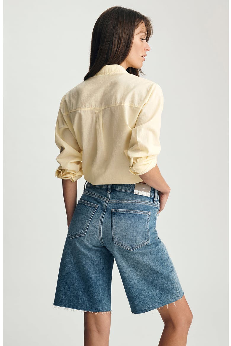 Erika Cutoff Denim Bermuda Shorts, Alternate, color, MID BRUSHED CLASSIC