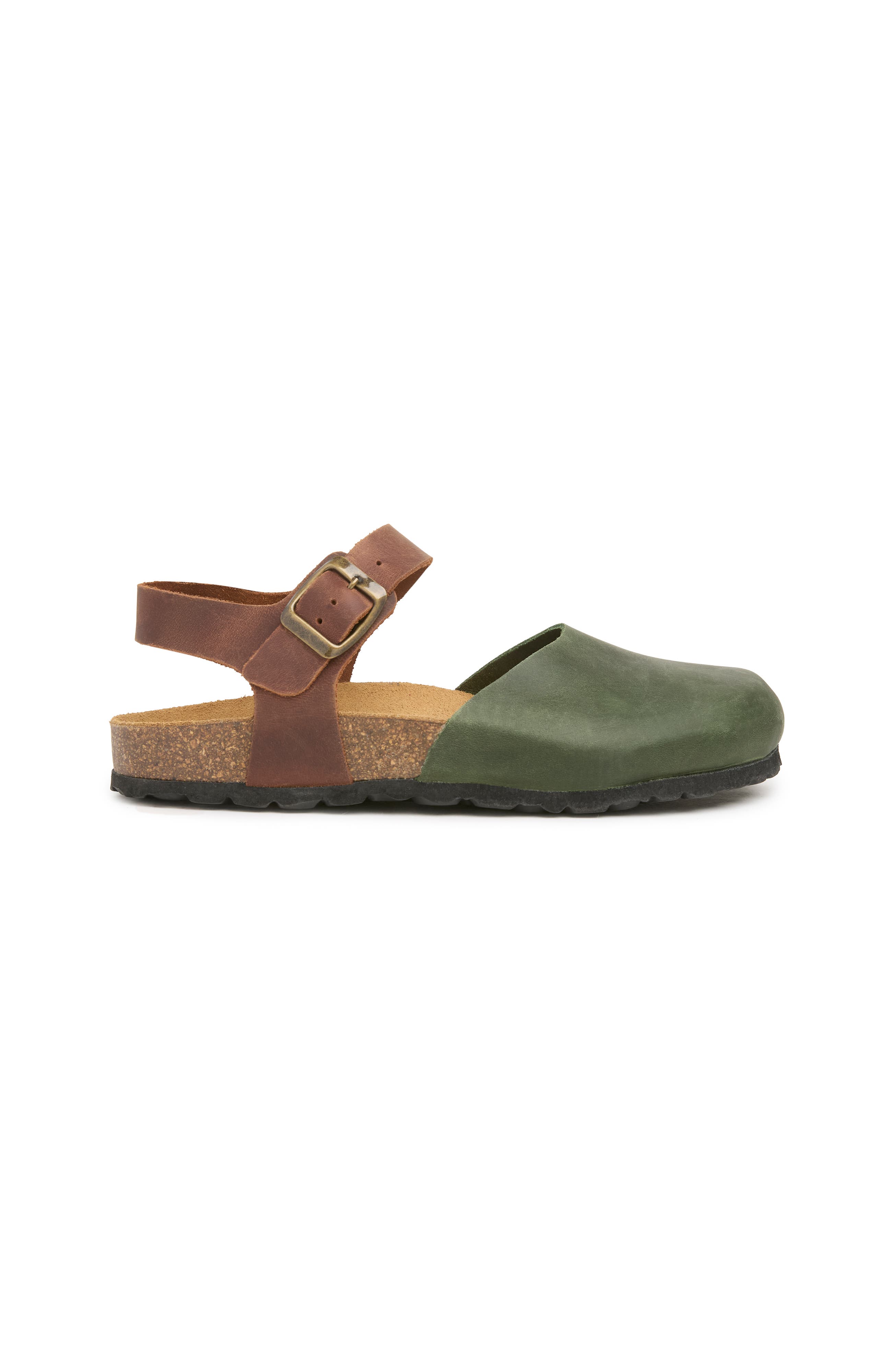 Celtic & Co. Closed Toe Sandal, Main, color, Olive / Tan