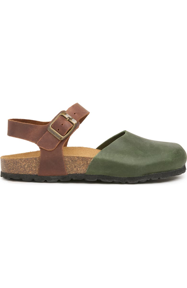 Celtic & Co. Closed Toe Sandal, Main, color, Olive / Tan