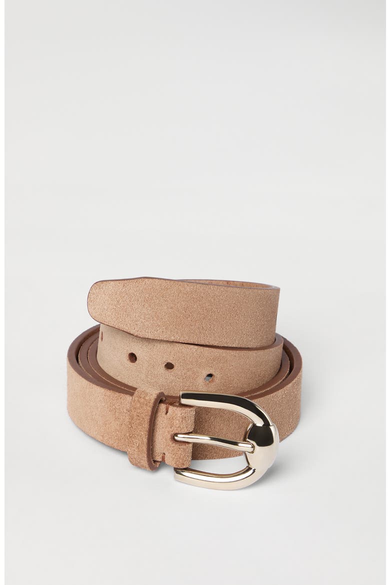 Reversed leather belt, Alternate, color, Tobacco