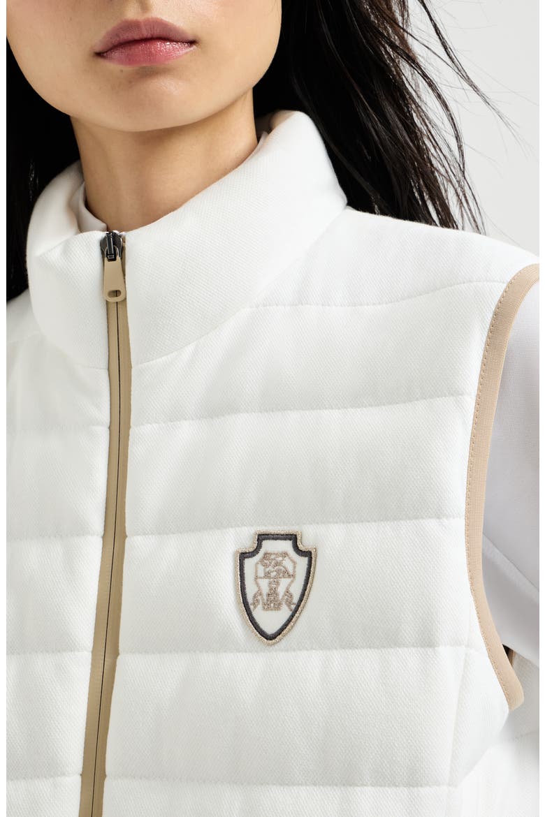Down vest, Alternate, color, White