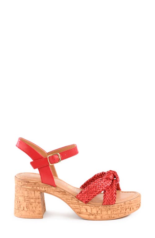 Seychelles Musical Platform Heeled Sandals In Red
