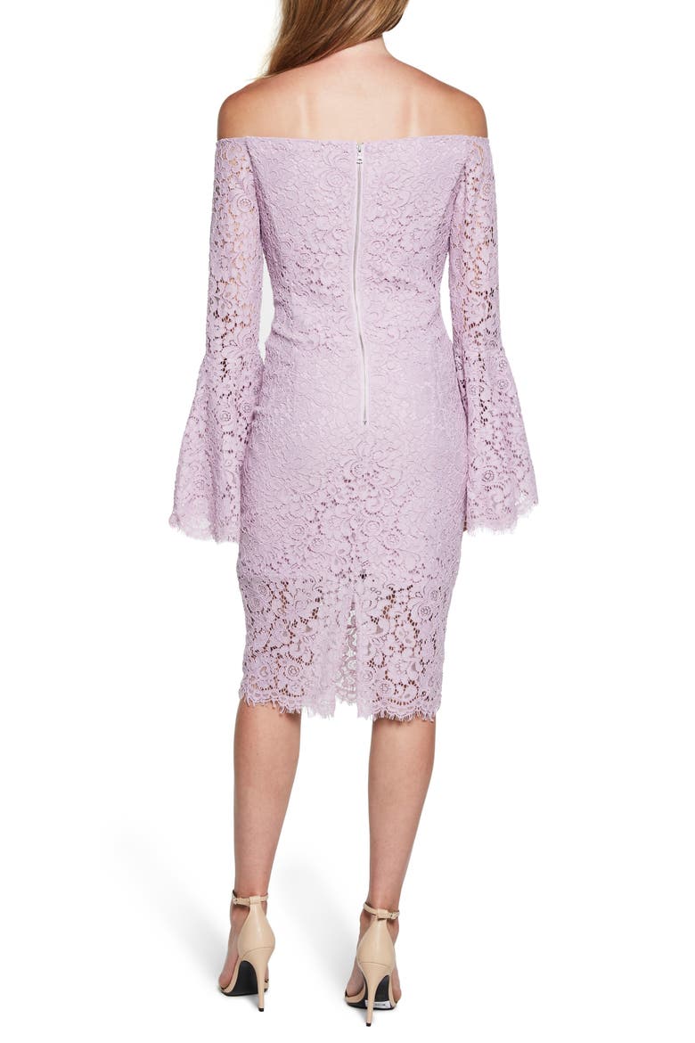 Solange Corded Lace Sheath Dress, Alternate, color, LILAC MIST