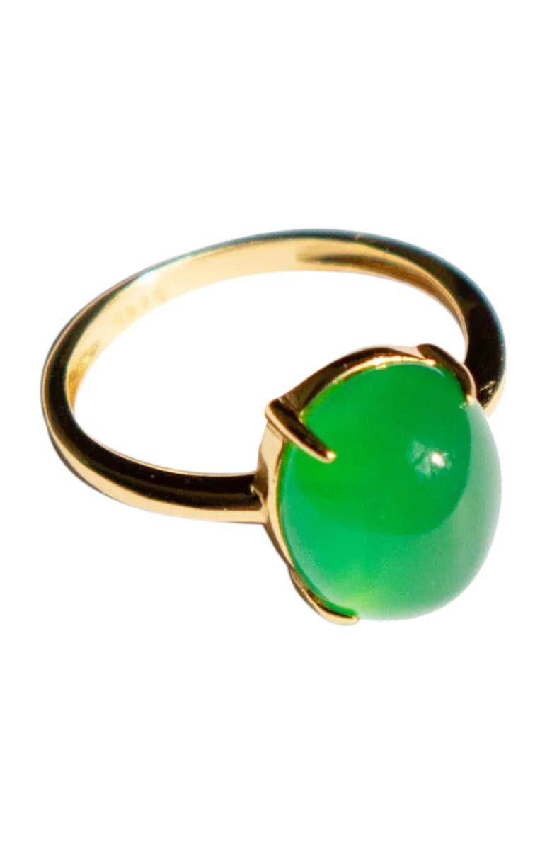 seree Dew Green jade stone ring, Main, color, Bright Green