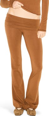 SKIMS Cotton Blend Jersey Fold Over Pants