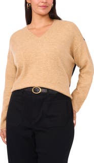 Vince Camuto Colorblock V-Neck Sweater
