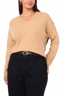 Vince Camuto Colorblock V-Neck Sweater