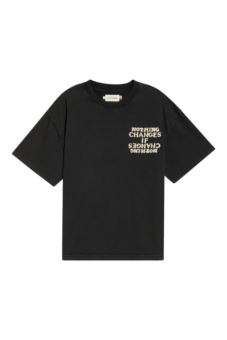 Nothing Changes Cotton Graphic T-Shirt, Alternate, color, BLACK