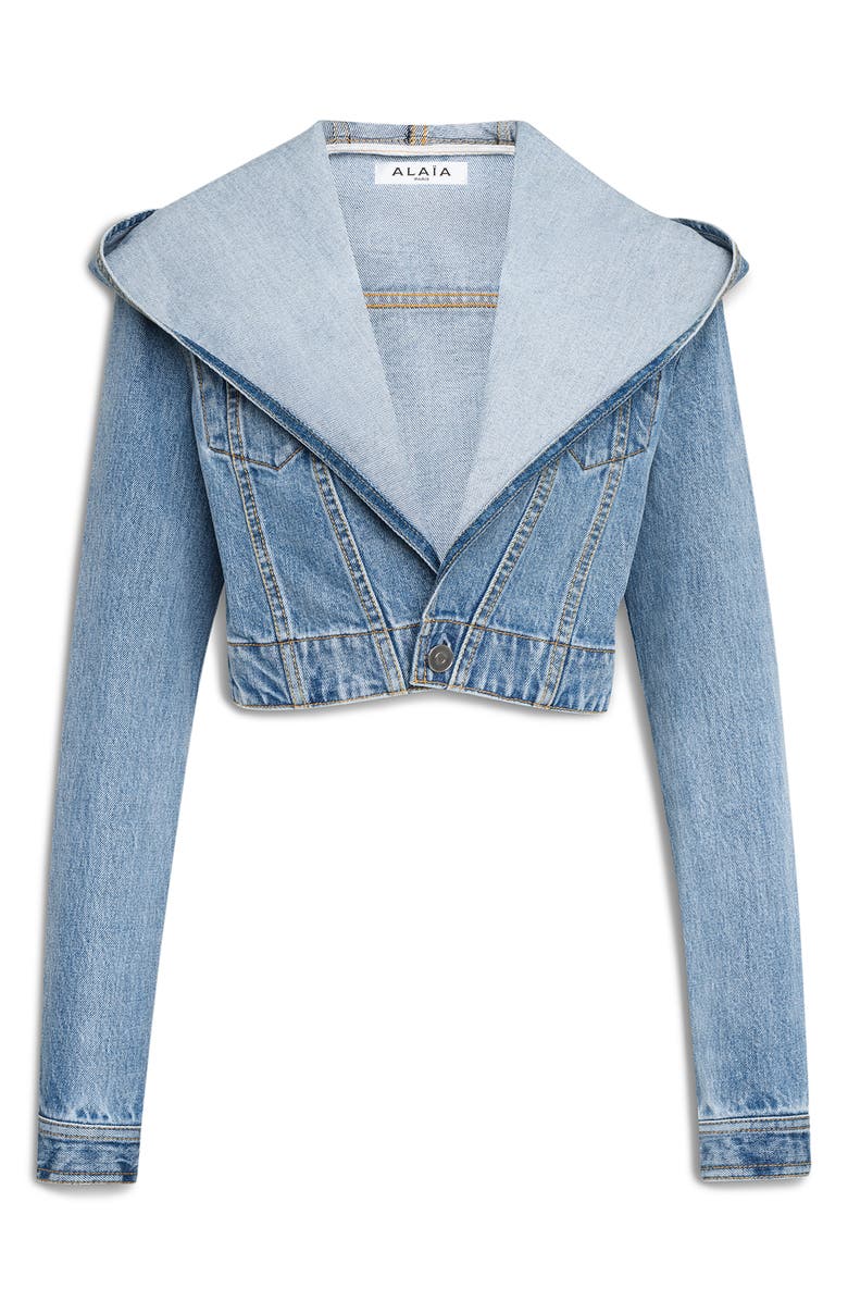 Alaïa Hooded Jacket, Main, color, Bleu Clair