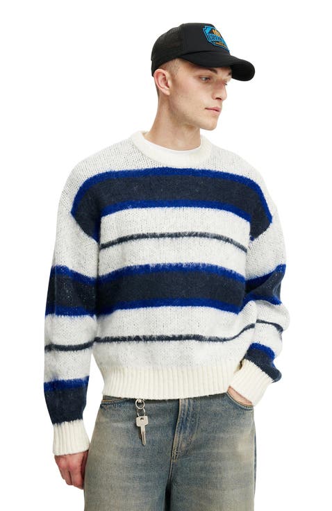 Men's Box Fit Fuzzy Crew Knit