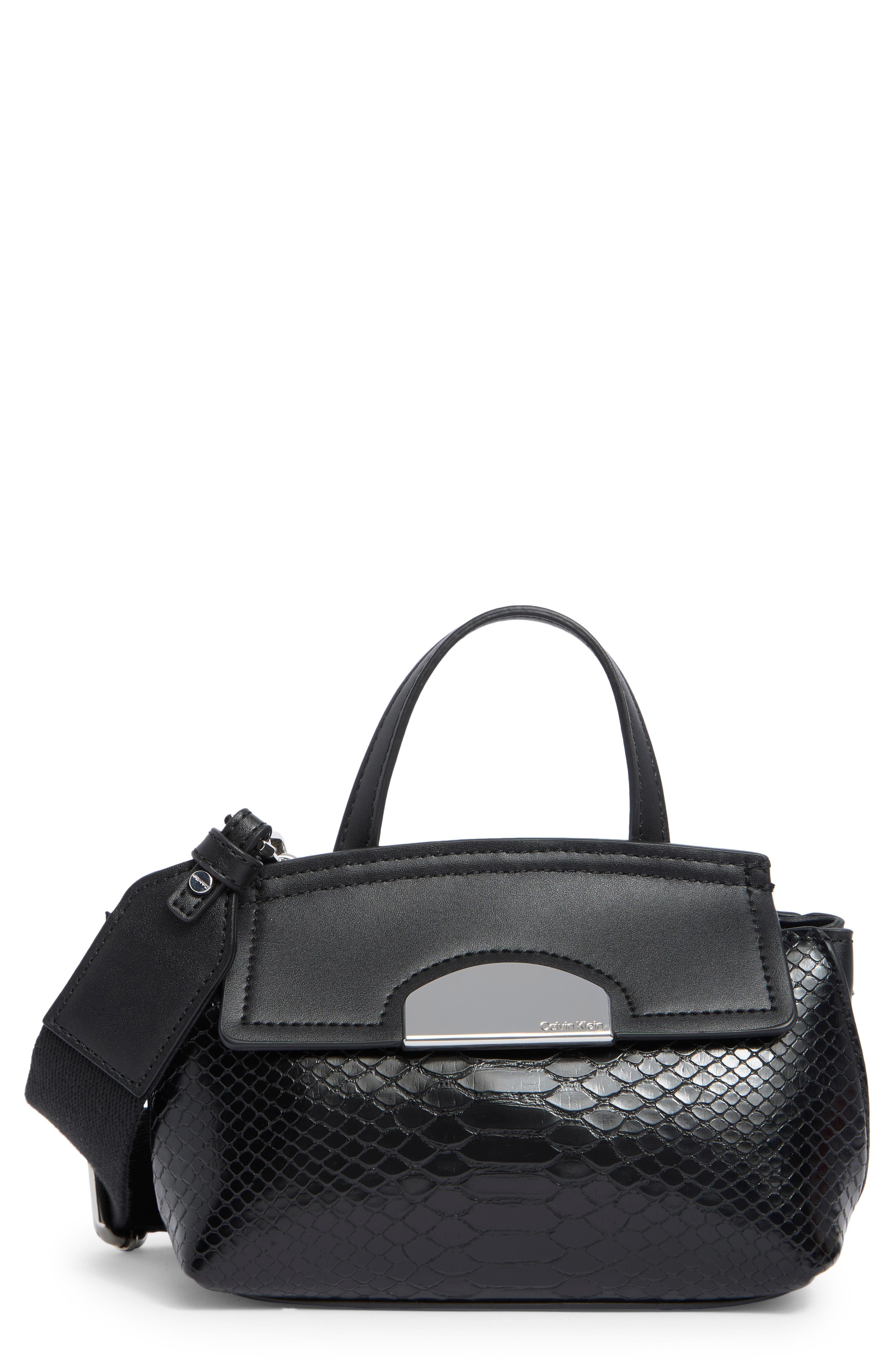 Calvin Klein Arabella Crossbody Bag, Main, color, Black/ Silver