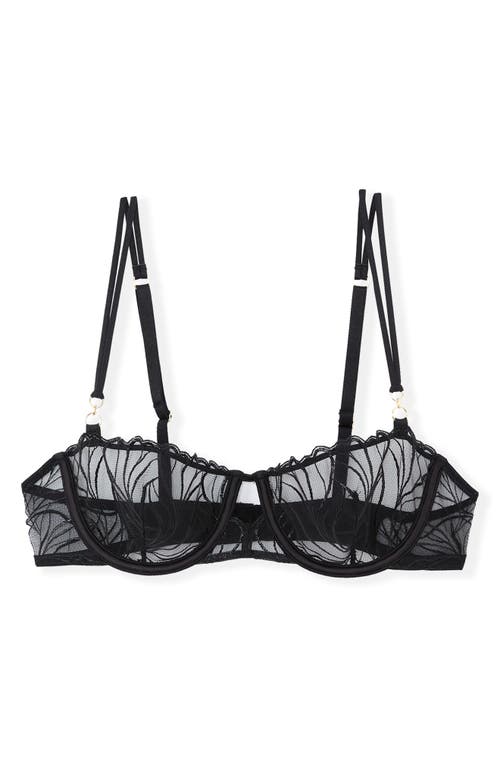Etam Envolee N°9 Embroidered Underwire Bra In Black