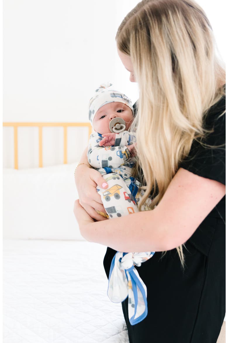 Newborn Knotted Gown, Alternate, color, DIESEL