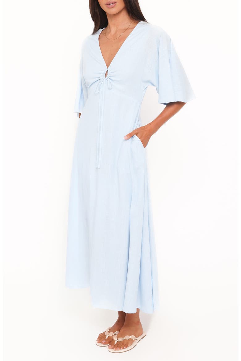 Liberty Flutter Sleeve Maxi Dress, Alternate, color, LIGHT BLUE