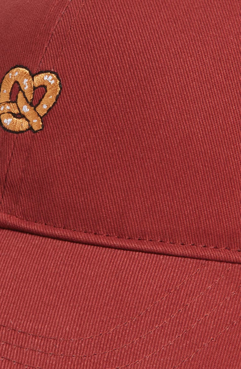 FRASIER STERLING Embroidered Pretzel Baseball Cap, Alternate, color, Red
