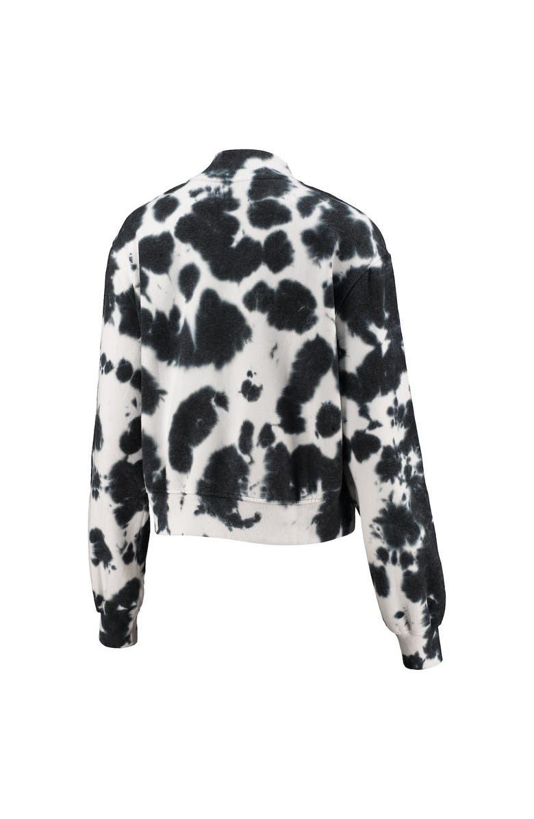 Junk Food Women's Junk Food Black Miami Heat Tie-Dye Pullover Sweatshirt, Alternate, color,