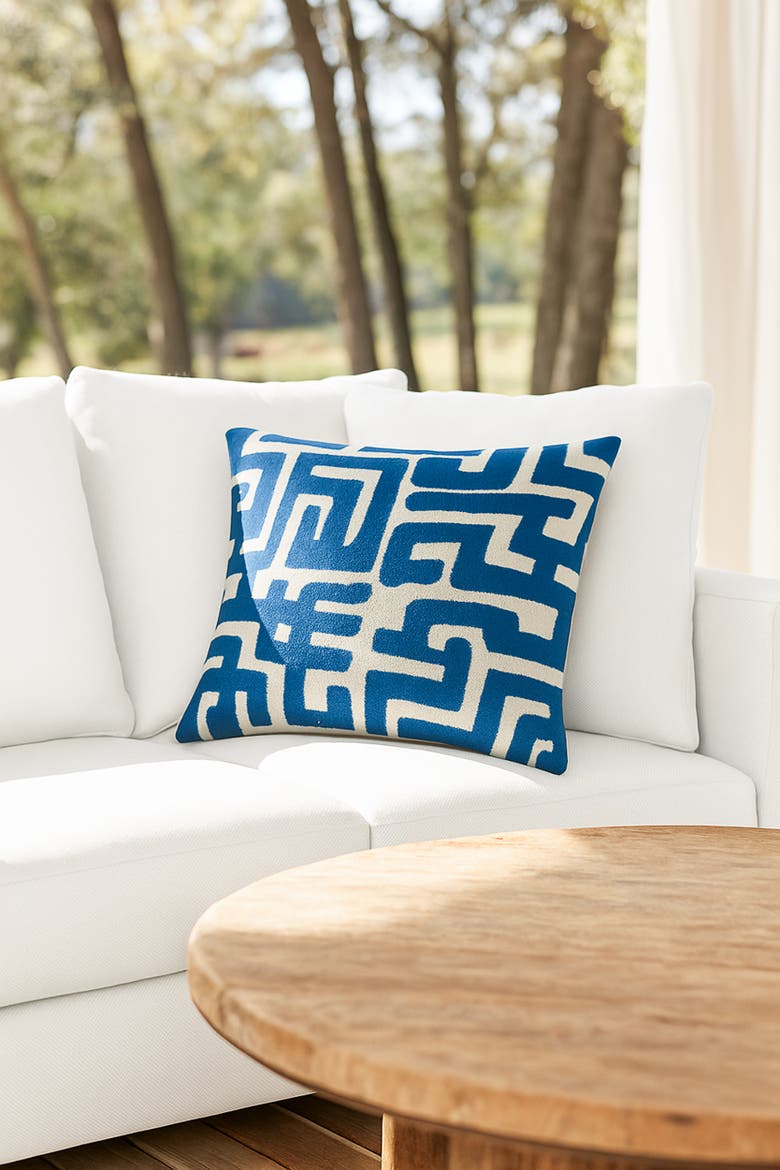 Nomad Maze Pillow, Alternate, color, Cobalt Blue