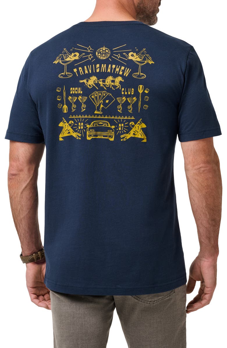 TravisMathew Club Dues Cotton Graphic T-Shirt, Alternate, color, Total Eclipse