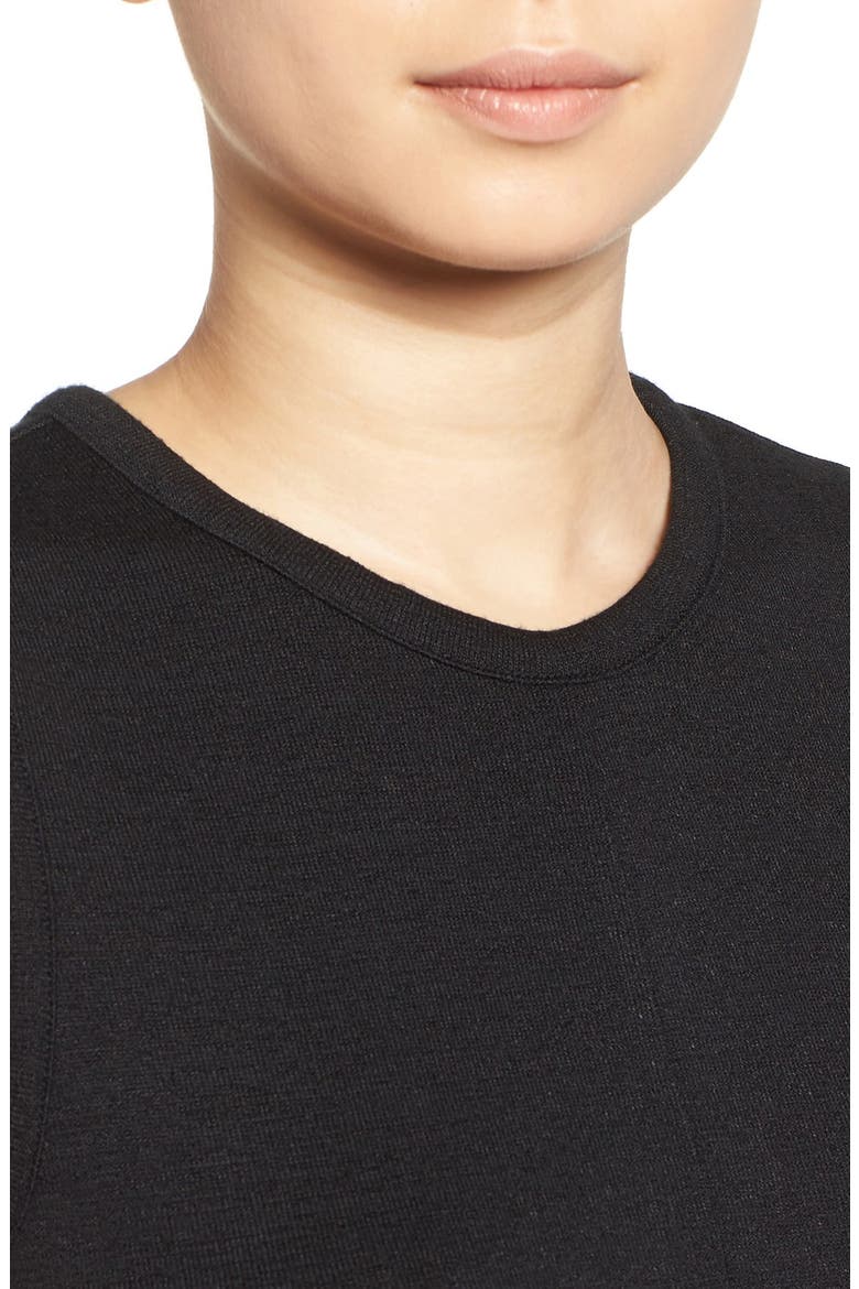 'Nicole' Split Back Tank, Alternate, color, BLACK