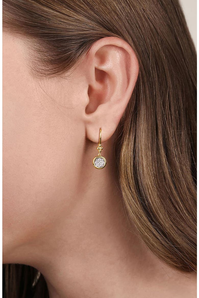 Bujukan Diamond Cluster Drop Earrings, Alternate, color, TWO TONE