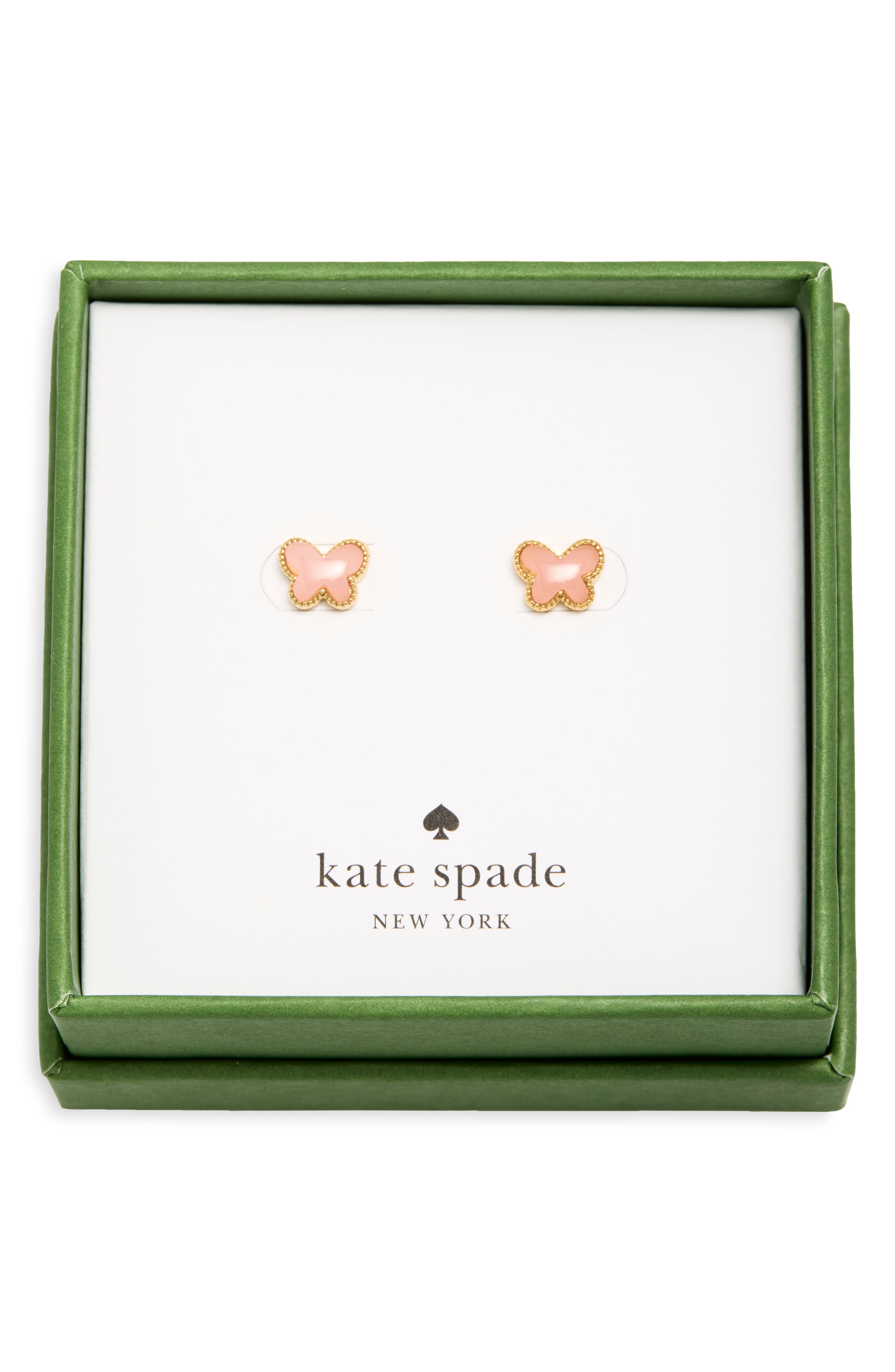 Stone Butterfly Stud Earrings