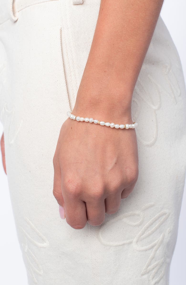 Éliou Miles Freshwater Pearl Bracelet, Alternate, color, White